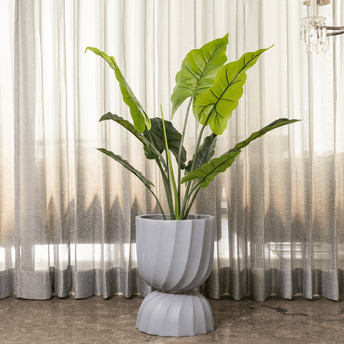 Elegant Swirl Planter (Grey)