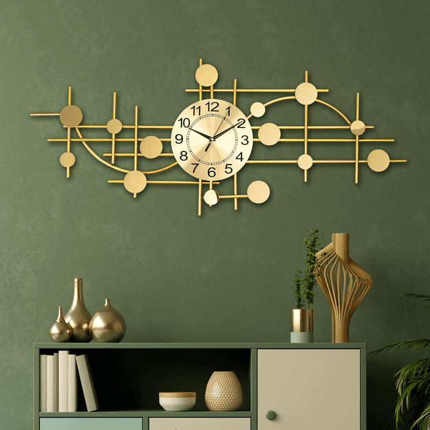 Metallic Infinity Metal Art Wall Clock