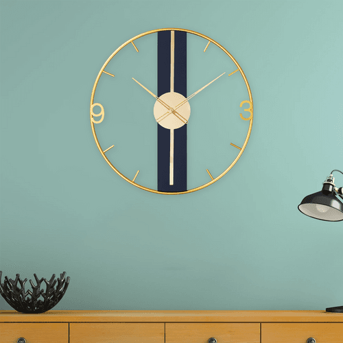 Circular Metal Blossom Wall Clock