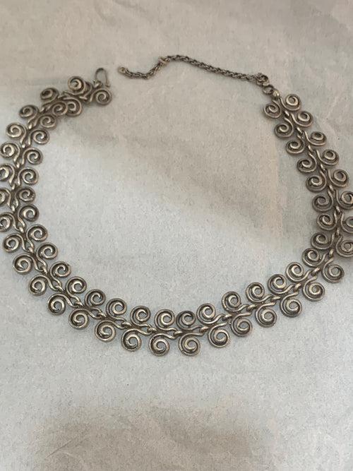 Vintage Modernist Silver Necklace