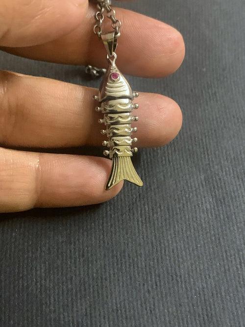 Silver Small Fish Pendant