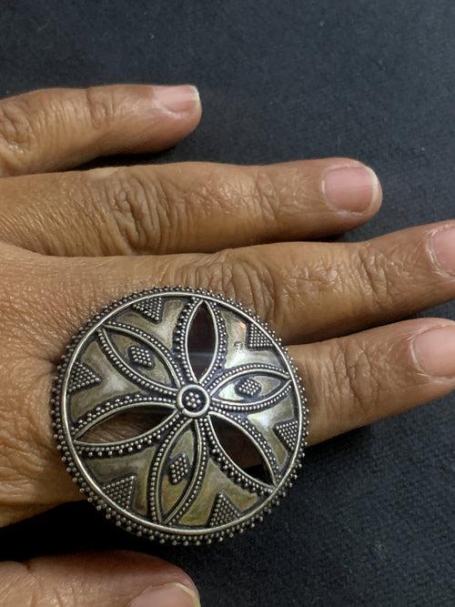 Silver Rawa Work Finger Ring