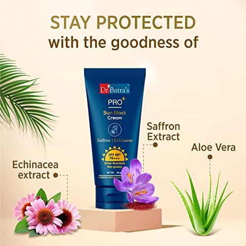 Dr Batra’s Pro+ Sun Block Cream SPF 50+ and Pro+ Aloevera Facial Gel -100 Gm