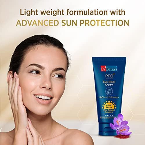 Dr Batra’s Pro+ Sun Block Cream SPF 50+ and Pro+ Aloevera Facial Gel -100 Gm