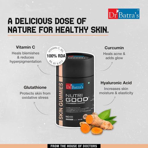 Dr Batra's Nutrigood Skin Gummies for Wrinkle-Free Ageless Skin | Pack of 60 Gummies