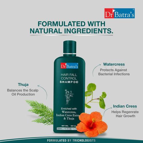 Dr Batra’s Hair Fall Control Shampoo with Natural Ingredients for Men & Women