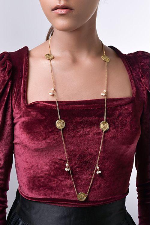 Miharu Cherry Blossom Brass Necklace