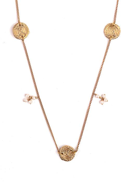 Miharu Cherry Blossom Brass Necklace