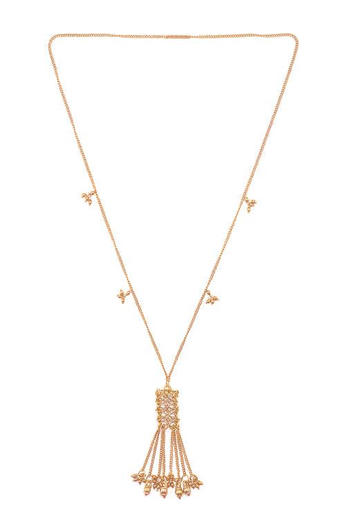 Miharu Tulip Radiance Brass Necklace