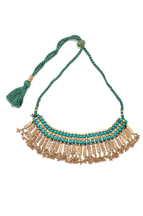 MIHARU ARIA BRASS BEADED NECKLACE