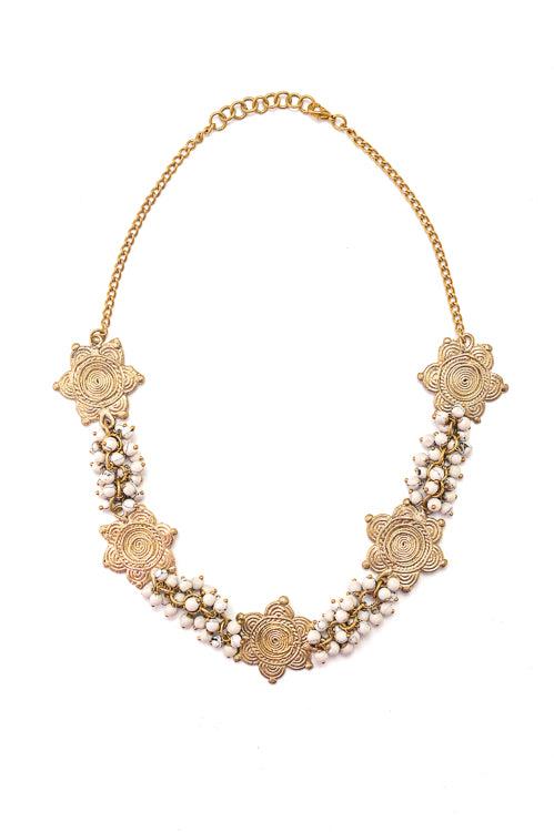 Miharu SAANJH HOWLITE BEADED NECKLACE