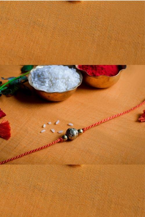 Miharu Orange Dhokra Rakhi (RH026)