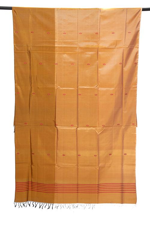 Yellow Pure Silk Hand woven Dupatta MIH025