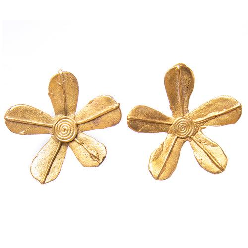 Floral Brass Earrings DEr39