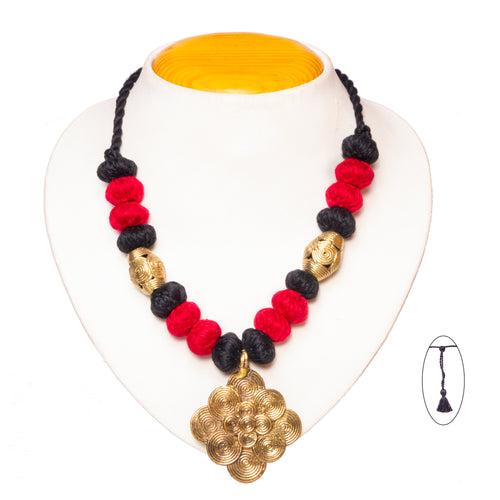 Brass Thread Choker Necklace D60d