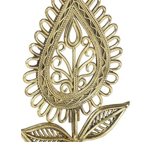 Dhokra Bi Leaf Wall candle stand