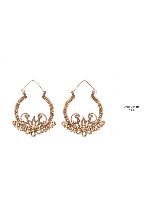 Dokra Flower Bali Earrings DEr84