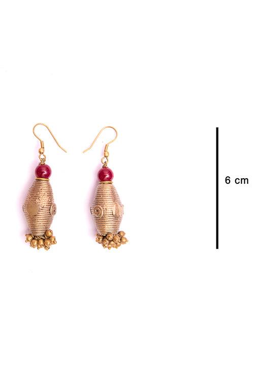 Dhokra Dhol Earrings DEr90b