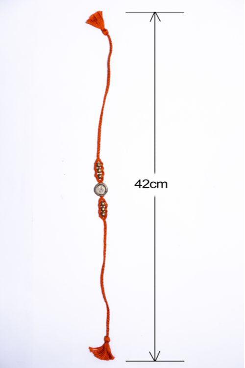 Miharu Handmade Orange Dokra Rakhi