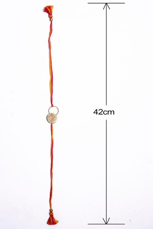 Miharu Handmade Dokra Wire Round Rakhi