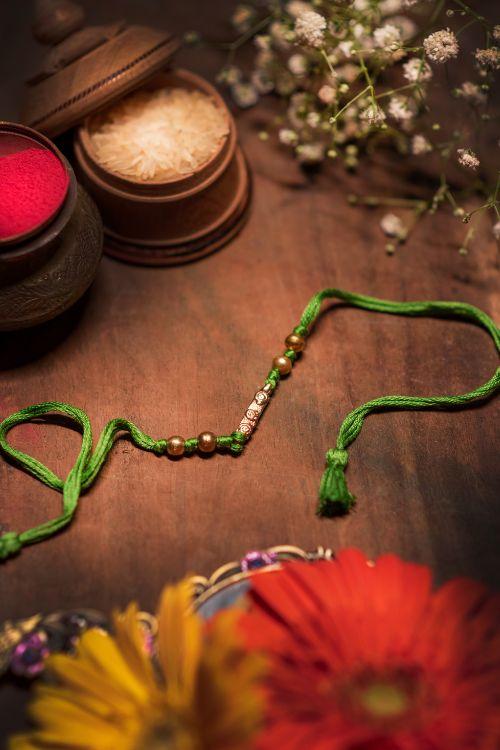 Miharu Handmade Green Rakhi