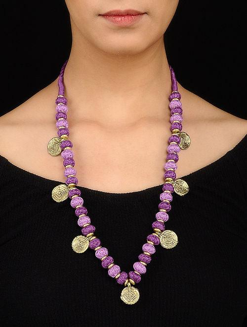 Purple Gold Tone Necklace TR02