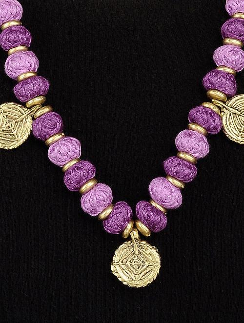 Purple Gold Tone Necklace TR02