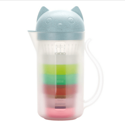 Cat Water Cup Kettle Set Plastic Bottles Environmentally Portable Teapot with Filter