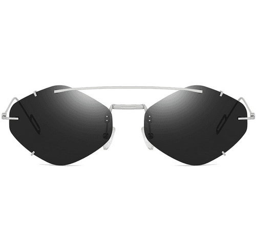 Frameless polygon sunglasses