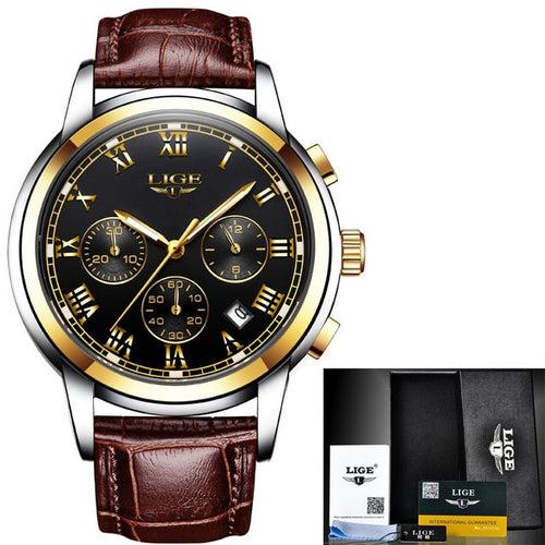 Relojes Hombre 2022 LIGE New Watches Men Luxury Brand Chronograph Male Sport Watches Waterproof Stainless Steel Quartz Men Watch