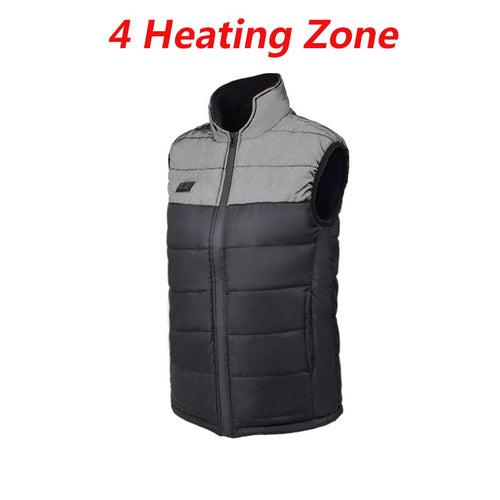 【Clearance】4 Zones Outdoor Heated Vest Women Electric Intelligent Heating Vest Jacket Slveeless Thermal Waistcoat Hiking Camping