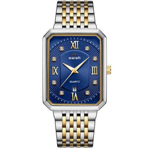 Relogio Masculino Luxo Brand Designer Watches Men Creative Rectangle Quartz Wrist Watch Luxury Business Golden Watches Mens