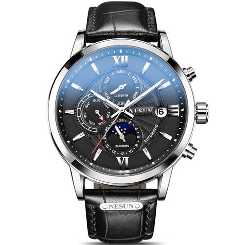 Switzerland Brand Mechanical Watches For Men Nesun Luxury Sport Leather Automatic Watches Mens Clocks With Box Relogio Masculino