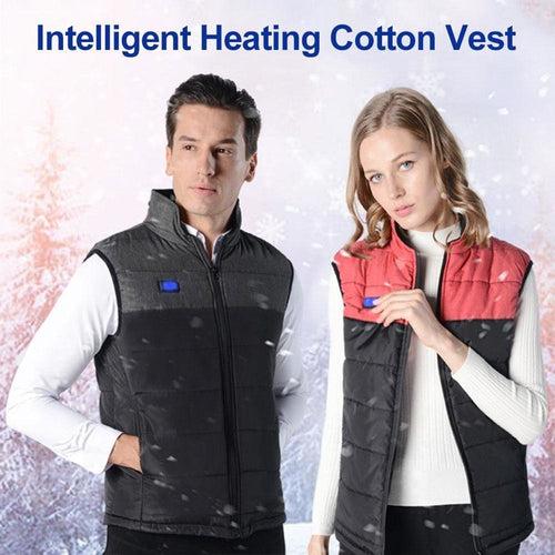 【Clearance】4 Zones Outdoor Heated Vest Women Electric Intelligent Heating Vest Jacket Slveeless Thermal Waistcoat Hiking Camping