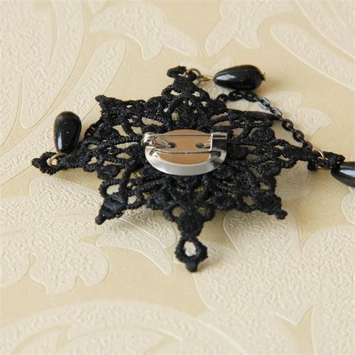 YiYaoFa Handmade Vintage Brooch for Lady Party Jewelry Pin Antique Fabric Brooch Women Accessories Gift Lace Corsage YBR-12