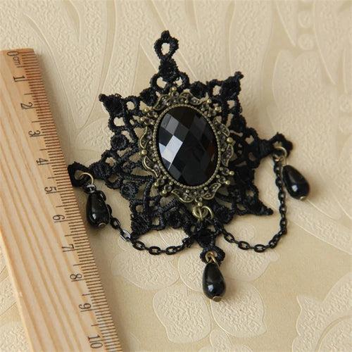 YiYaoFa Handmade Vintage Brooch for Lady Party Jewelry Pin Antique Fabric Brooch Women Accessories Gift Lace Corsage YBR-12