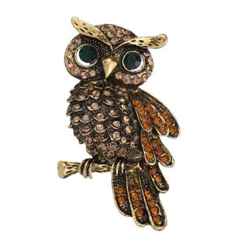 OI Large Bird Owls Vintage Brooches Antiques Bouquet Owl Hijab Pin Up Designer Wedded Broach Scarf Clips Jewelry Fleur De Lis