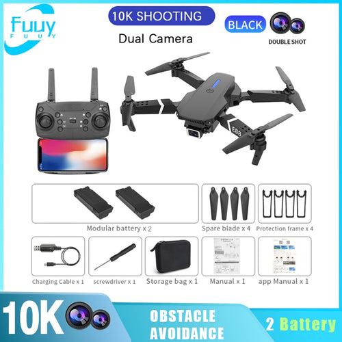 New E88 PRO Drone Professional 10K Wide Angle HD Camera Height Fixed Remote Control Foldable Quadrotor Helicopter Children's Toy