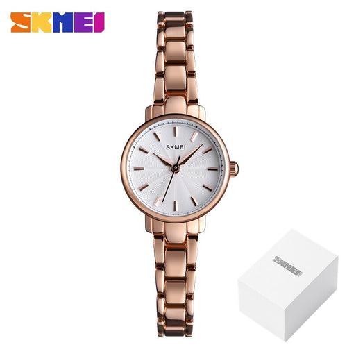 SKMEI Quartz Watch Women Fashion Ladies Watches Wrist Waterproof Stainless Steel Women Watches Luxury Montre Femme 1410