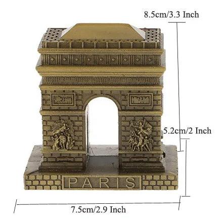 Metal World Famous Building Architecture Model Statue Landmark Tourist Souvenir Home Office Decoration