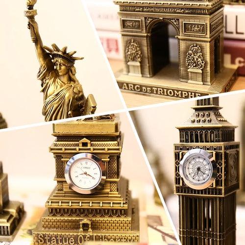 Metal World Famous Building Architecture Model Statue Landmark Tourist Souvenir Home Office Decoration