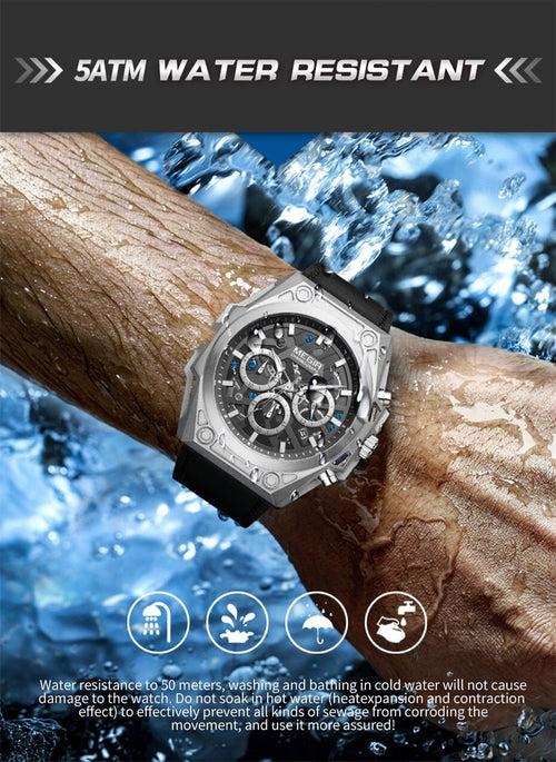MEGIR Men's Watches Waterproof Sports Wristwatches Quartz Watch Chronograph Luminous Male Clock Calendar Relogio Masculino