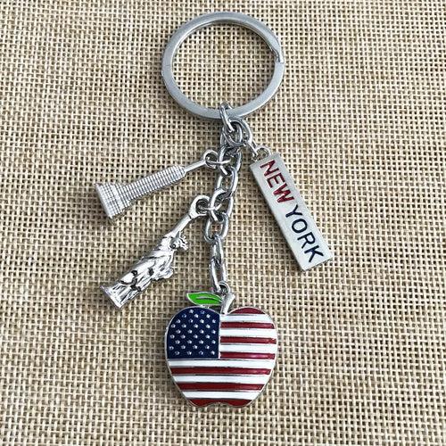 American travel souvenirs Empire State Building key chain Statue of Liberty key chain I love New York