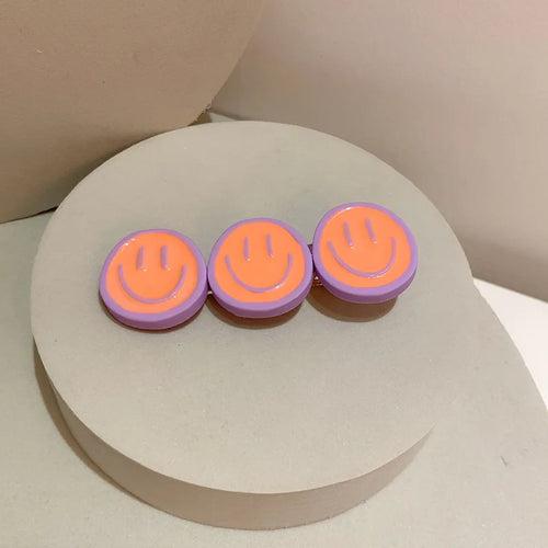 Korean Trend Hair Accessories Sweet and Cute Girl Heart Candy Color Smiley Simple Bangs Clip Duck Mouth Clip