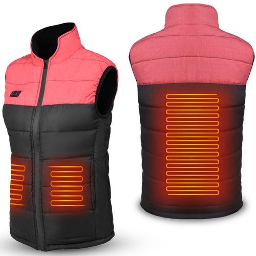 【Clearance】4 Zones Outdoor Heated Vest Women Electric Intelligent Heating Vest Jacket Slveeless Thermal Waistcoat Hiking Camping