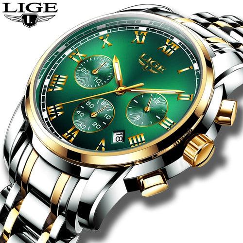 Relojes Hombre 2022 LIGE New Watches Men Luxury Brand Chronograph Male Sport Watches Waterproof Stainless Steel Quartz Men Watch