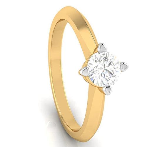 1-Carat Solitaire 18K Yellow Gold Ring JL AU G 121Y-D