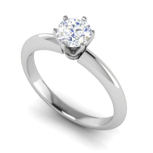 1-Carat Solitaire Platinum Ring JL PT RS RD 177-C