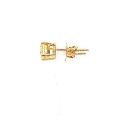 18K Yellow Gold Earrings with Natural Fancy Intense Yellow Diamonds JL AU E 101