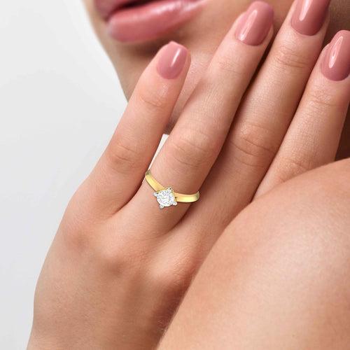 30-Pointer Solitaire 18K Yellow Gold Ring JL AU G 121Y-A